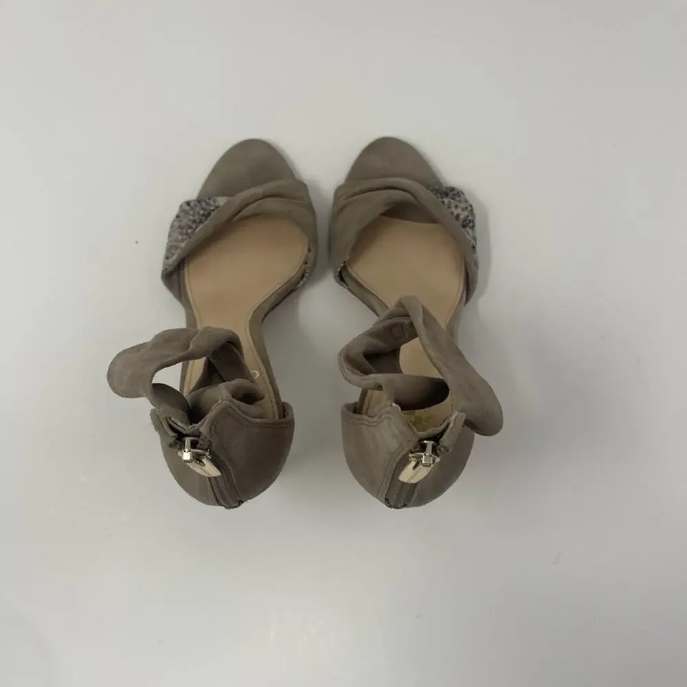 Vince Camuto Nude/Snake Skin Heels Women’s Size 7 Good Condition - Picture 10 of 11